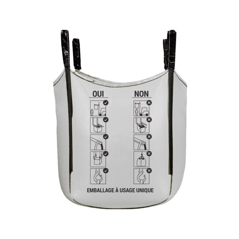 Sac à gravats 1 m³ sac à gravats 1 m³ 1 pièce(s) polypropylène tissé 1500 kg - baobag