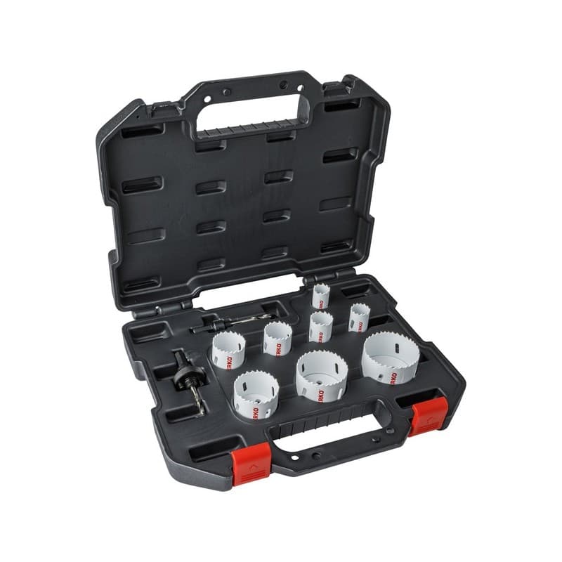 Coffret de scies trépans bimétal hss m42 coffret de scies trépans bimetal 42800 1 coffret(s) acier, aluminium / métaux non-ferreux, inox , plastique ,