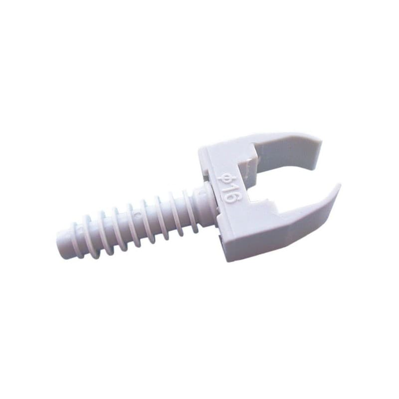 Fixations pour tube irl clips + chevilles ø 16 mm gris 1 sachet(s) de 100 pièce(s) - debflex