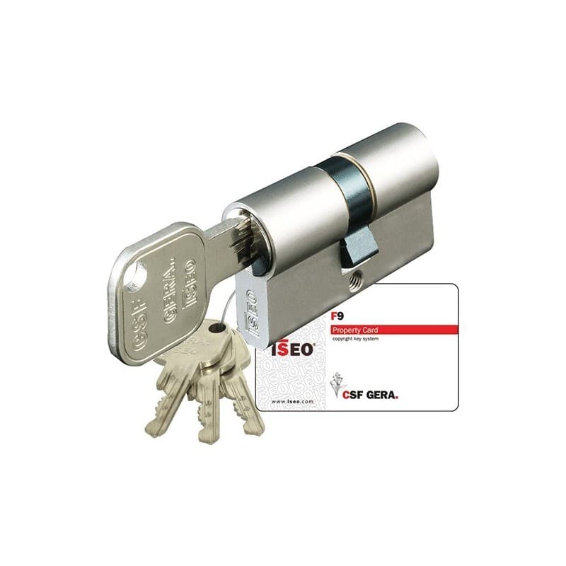 Cylindres de haute sûreté f9 gera cylindre haute sureté f9 30 x 40 à 2 entrées nickelé double 30 x 40 mm s'entrouvant 1 pièce(s) - iseo france