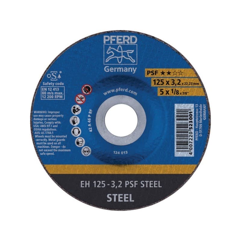 Disques à tronçonner acier ligne universel psf disque tronçonner acier psf md 115 x 3.2 x 22.23 acier plat 115 mm 1 pièce(s) 3.2 mm - pferd