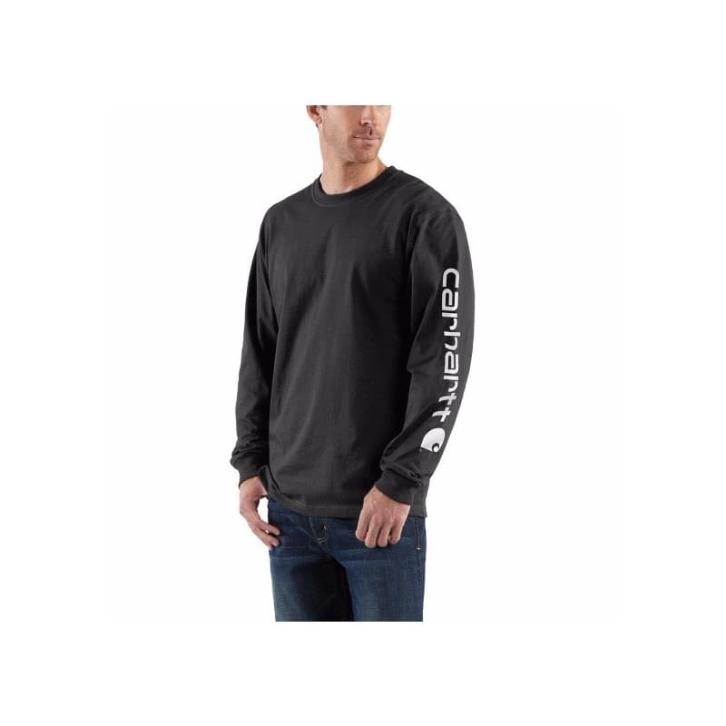 Tee-shirts col rond manches longues tee-shirt manches longues noir tm 200 - 300 g m bleu coton t-shirt 0 1 pièce(s) - carhartt
