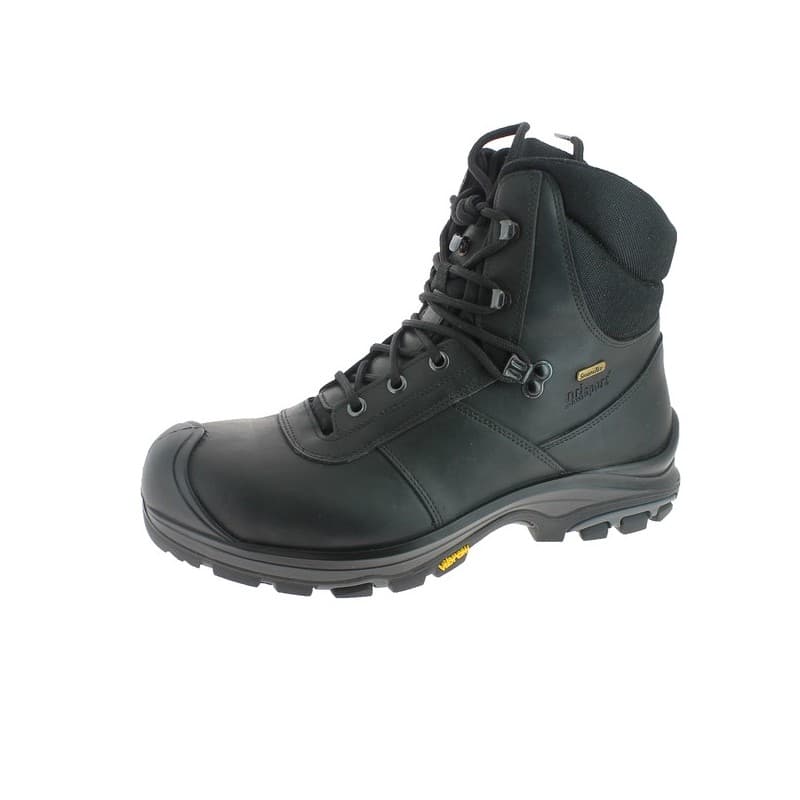 Chaussures de sécurité montantes all black chaussures de sécurité montantes all black noir t41 textile 41 acier pu thermoplastique cuir nylon e - abso