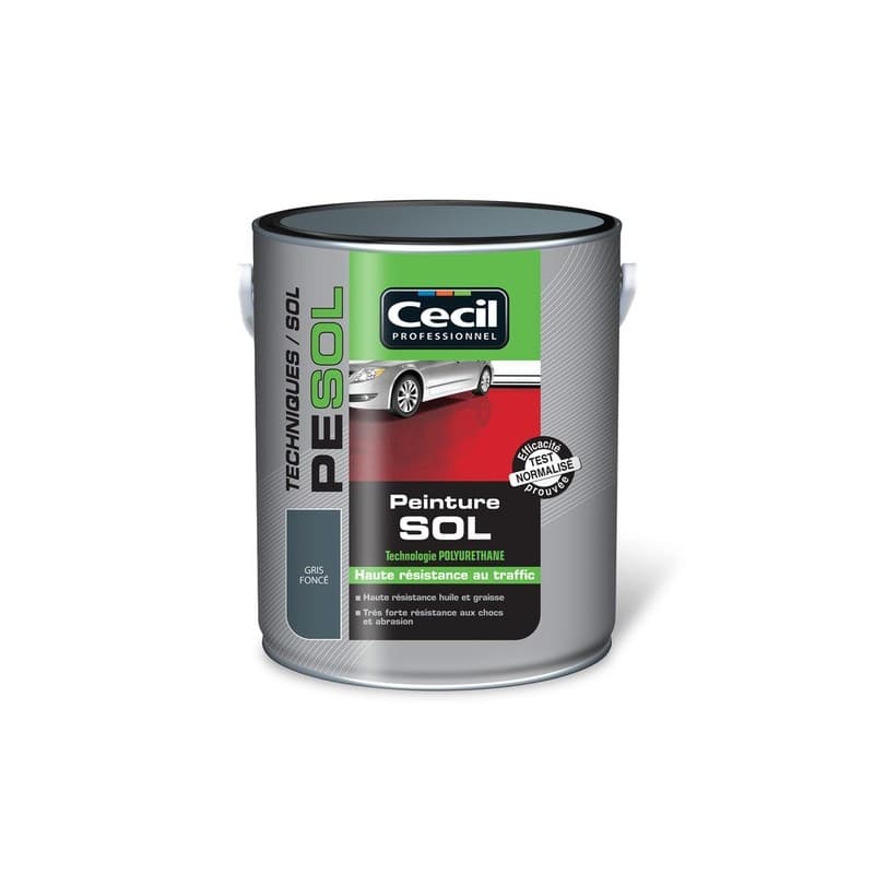 Peintures sol pesol peinture sol pesol gris clair supports neufs ou sains 48 heure(s) white spirit brosse/rouleau, pistolet sans air 2 heure(s) 1 très