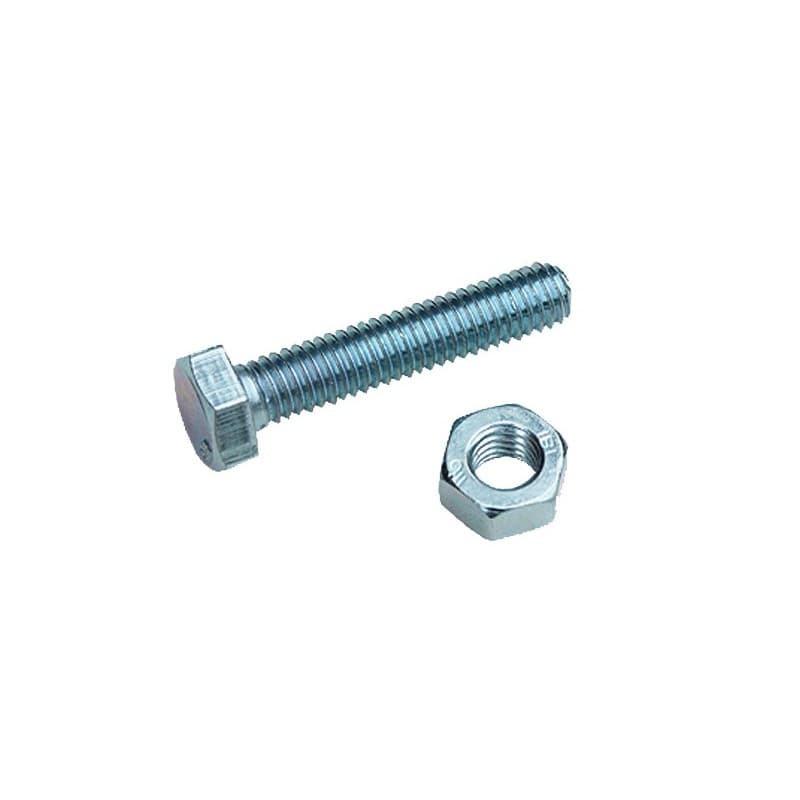 Boulon tête hexagonale classe 6.8 - acier zingué (sachet) boulon tête hexagonale m6 x 50 mm boulon tête hexagonale (h) 50 mm 6 mm acier, métal 1 sache