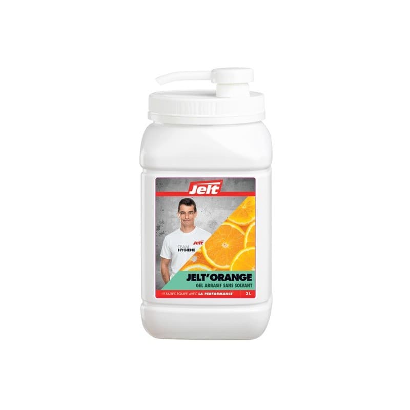 Gel abrasif jelt'orange pompe gel abrasif jelt'orange pompe 1 bidon(s) de 3 litre(s) à pompe liquide savon d'atelier 3 litre(s) - jelt