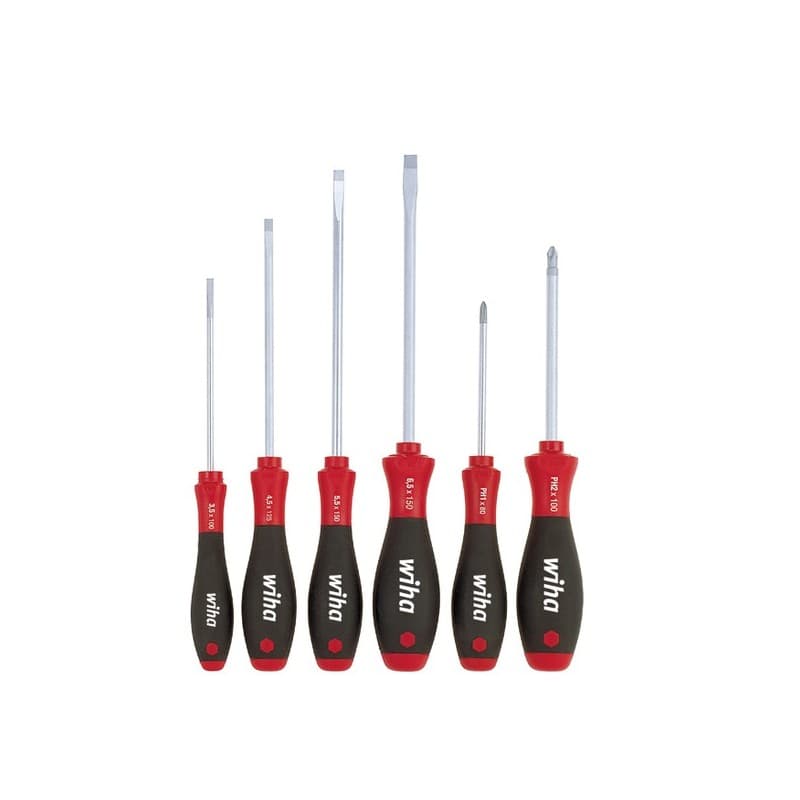 Jeu de tournevis softfinish® fente/phillips® jeu de tournevis softfinish® fente/phillips® 1 jeu(x) de 6 pièce(s) jeu 6 - wiha