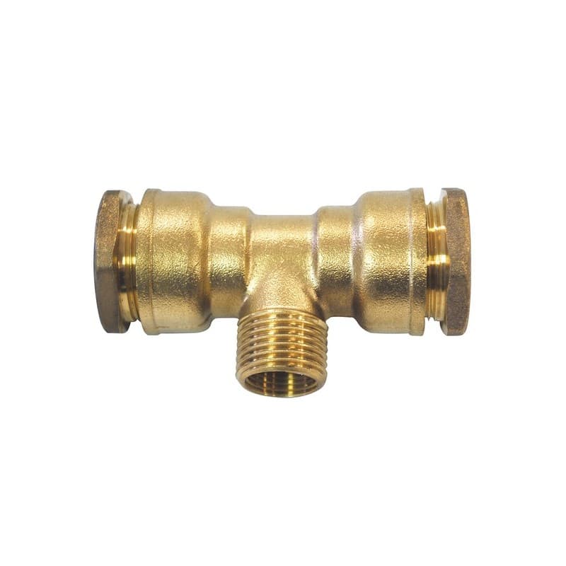 Té laiton pour tube polyéthylène (pe) té mâle 20x27 / ø 25 mm - laiton 1 pièce(s) laiton 25 mm 20/27 (3/4") mâle - boutte