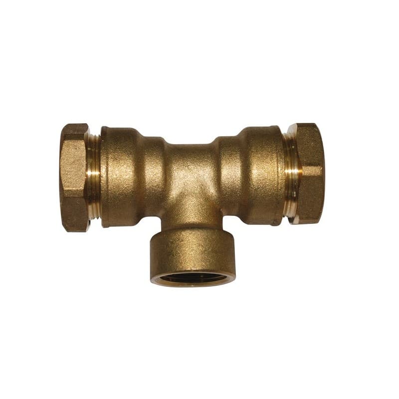 Té laiton pour tube polyéthylène (pe) té femelle 26x34 / ø 32 mm - laiton 1 pièce(s) laiton 32 mm 26/34 (1") femelle - boutte