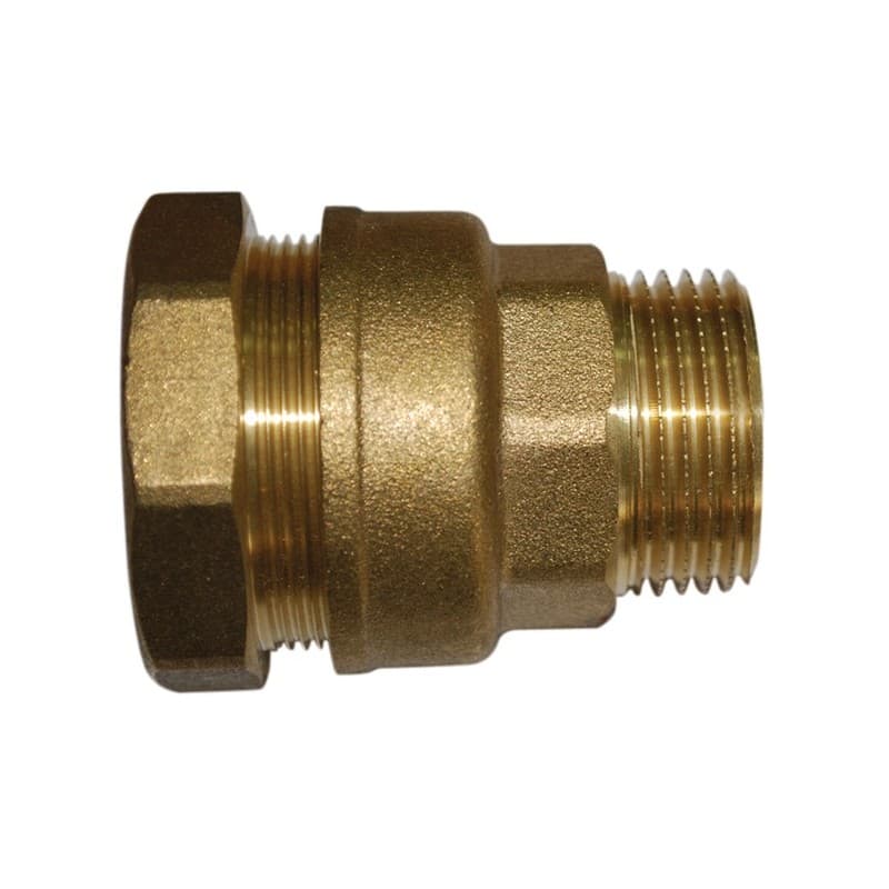 Raccord droit laiton pour tube polyéthylène (pe) raccord mâle 40x49 / ø 50 mm - laiton 1 pièce(s) laiton 50 mm 40/49 (1"1/2) mâle - boutte