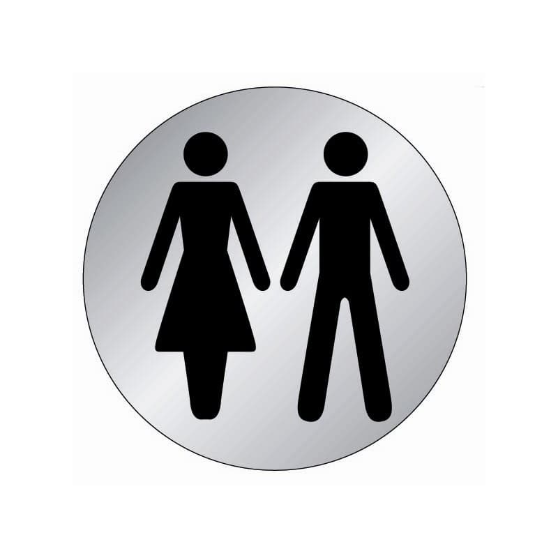 Plaques rondes aluminium plaque ronde alu - toilettes h/f 1 pièce(s) - novap