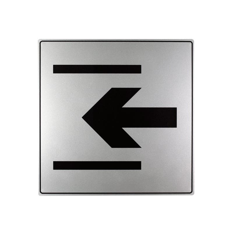 Plaques carrées gris argenté plaque carrée - entrée (flèche) 1 pièce(s) - novap