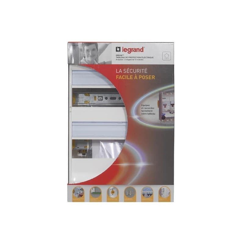 Coffret modulaire vide - tableau électrique coffret modulaire nu 2 rangées 13 modules 1 pièce(s) - legrand snc