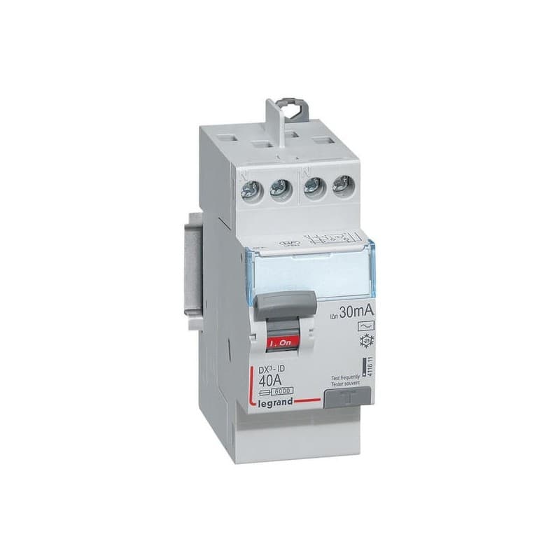 Interrupteur différentiel bipolaire - 30ma interrupteur différentiel bipolaire 40 a type ac vis/vis 1 pièce(s) - legrand snc