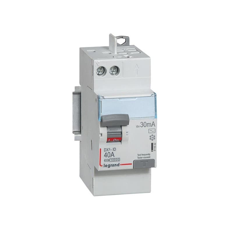 Interrupteur différentiel bipolaire - 30ma interrupteur différentiel bipolaire 40 a type ac vis/auto 1 pièce(s) - legrand snc