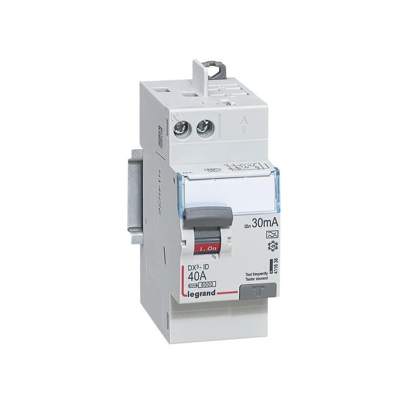 Interrupteur différentiel bipolaire - 30ma interrupteur différentiel bipolaire 40 a type a vis/auto 1 pièce(s) - legrand snc