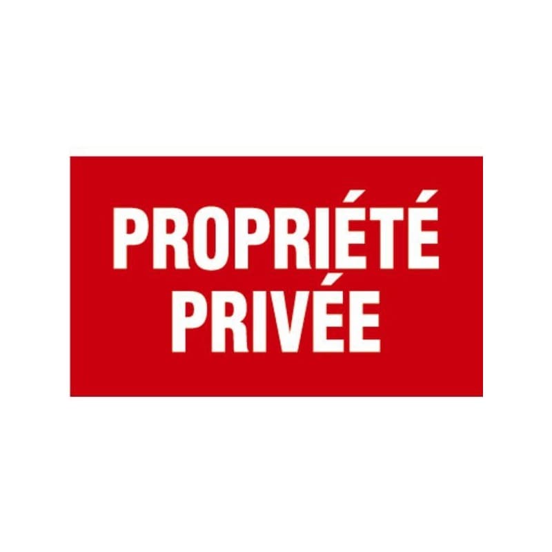 Panneaux d'interdiction panneau - propriété privée 300 x 200 mm 1 pièce(s) - novap