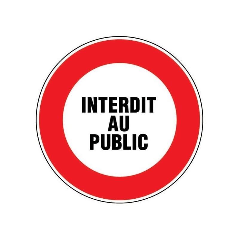 Disques d'interdiction disque ø300 mm - interdit au public 1 pièce(s) - novap