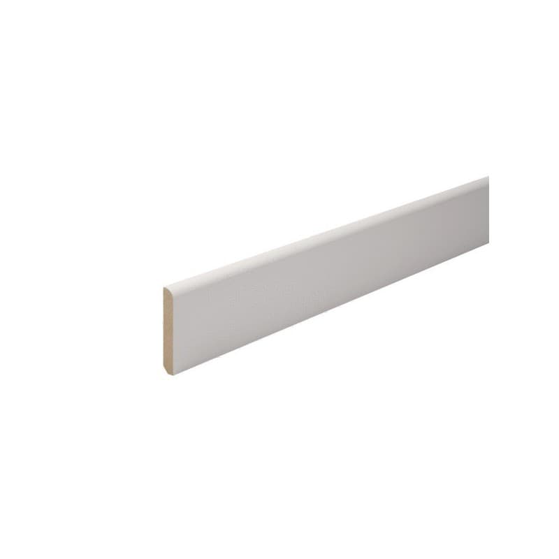 Plinthes arrondies et vives mdf plinthe arrondie mdf prépeint 10 / 70 1 barre(s) de 2.44 mètre(s) linéaire - sotrinbois