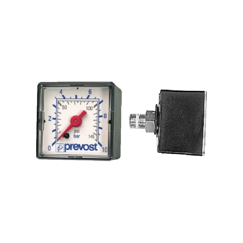 Manomètre carré 0 - 10 bars manomètre carré 0 - 10 bars 1 pièce(s) - prevost