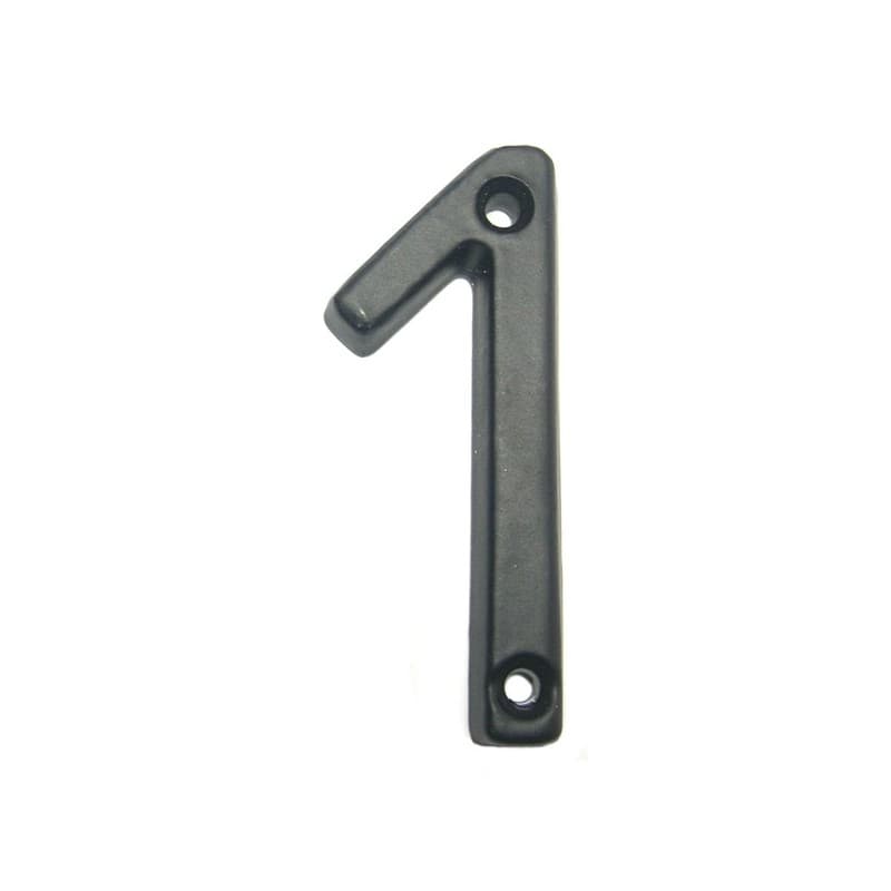 Chiffres à visser aluminium chiffre 0 petit baton aluminium noir 2 vis 60 x 40 mm 1 sachet(s) de 1 pièce(s) - select hardware france