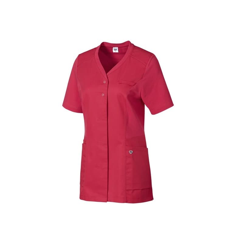 Tuniques confort femme à boutonner tunique confort à boutonner corail tl l 100 - 200 g rouge coton / polyester tunique 1 pièce(s) boutons - bp bierbau