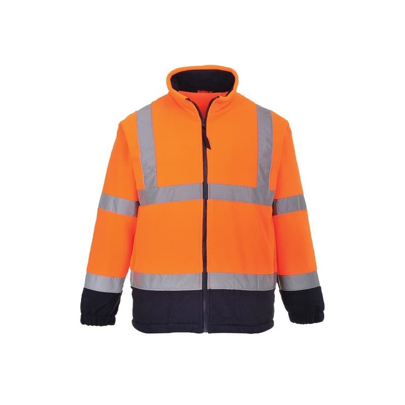 Polaires bicolores polaire bicolore orange t4xl 200 - 300 g entre 1 et 3 polyester veste 4xl 1 pièce(s) classe 3 - portwest