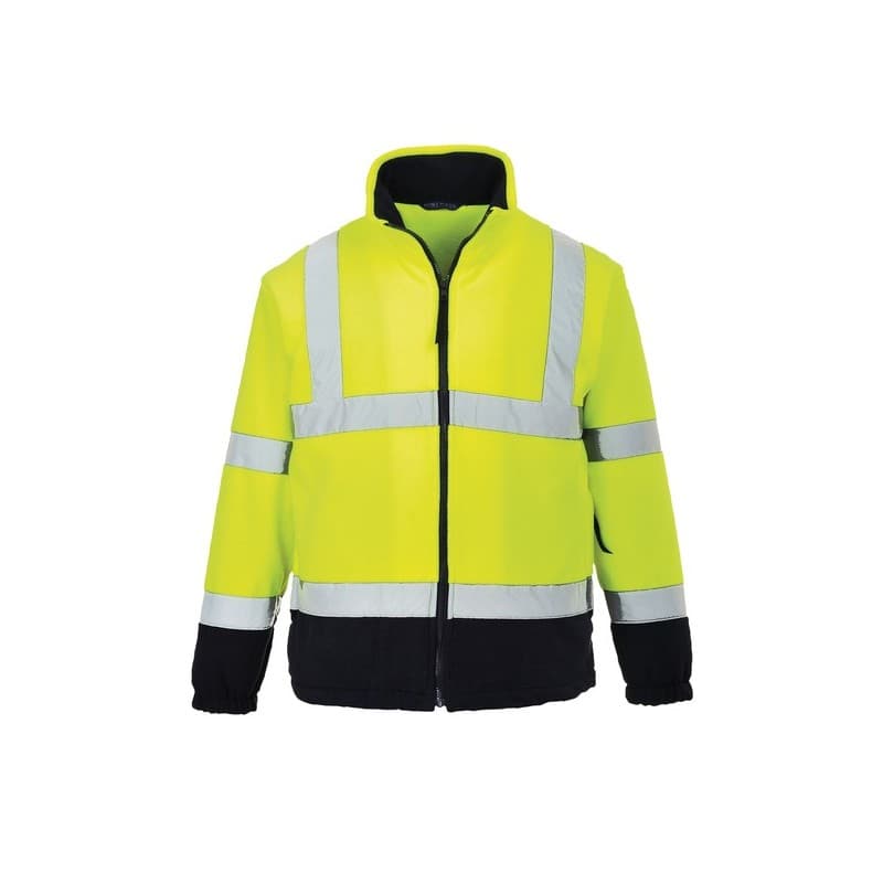 Polaires bicolores polaire bicolore jaune tm 200 - 300 g m entre 1 et 3 polyester veste 1 pièce(s) classe 3 - portwest
