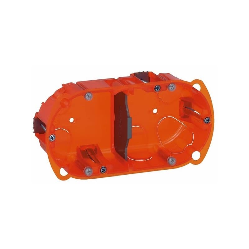 Boîte d'encastrement batibox multimatériaux boîte d'encastrement multimatériaux batibox 2 postes 40 mm 1 pièce(s) - legrand snc