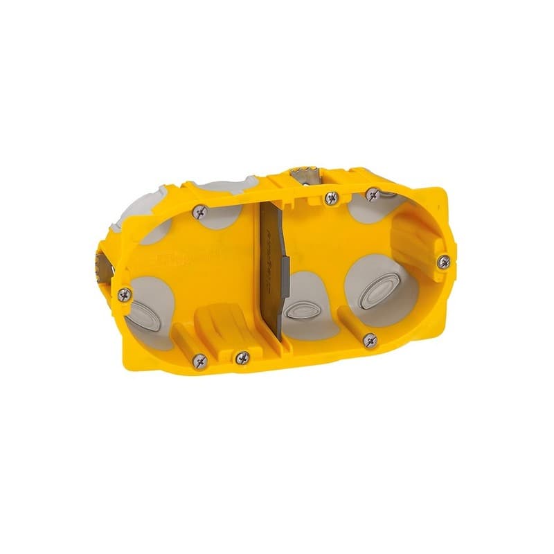 Boîte d'encastrement batibox energy plaque de plâtre 1 pièce(s) boîte d'encastrement batibox energy 2 postes 4 modules 2 cloison sèche 67 mm 40 mm - l