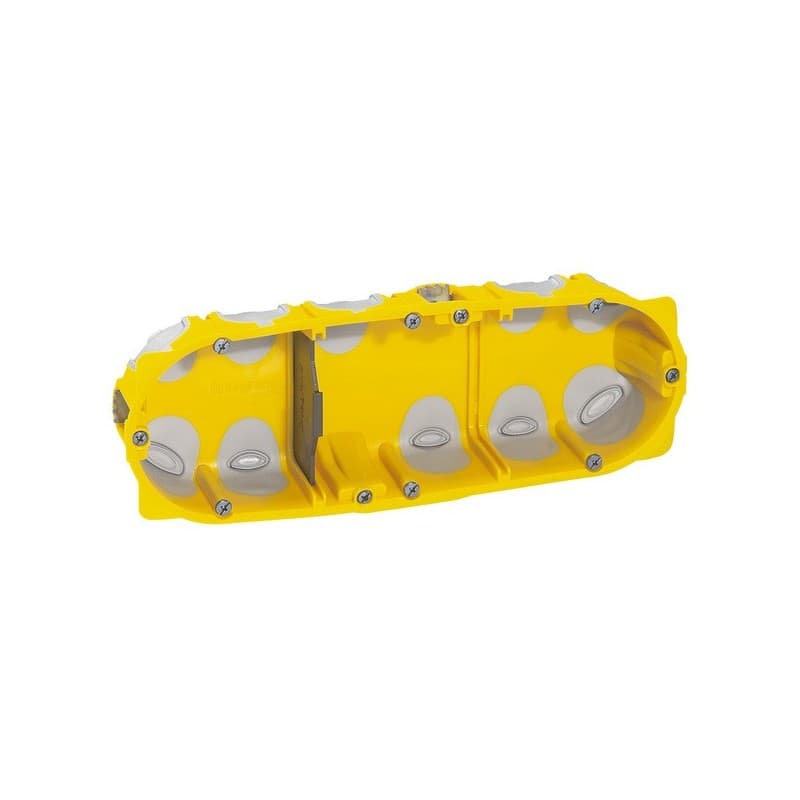 Boîte d'encastrement batibox energy plaque de plâtre 1 pièce(s) boîte d'encastrement batibox energy 3 postes 6 modules 3 cloison sèche 67 mm 40 mm - l