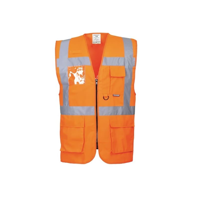 Gilets baudriers executive-berlin gilet executive-berlin orange txl gilet xl 100 - 200 g polyester 7 et plus orange 1 pièce(s) classe 2 - portwest
