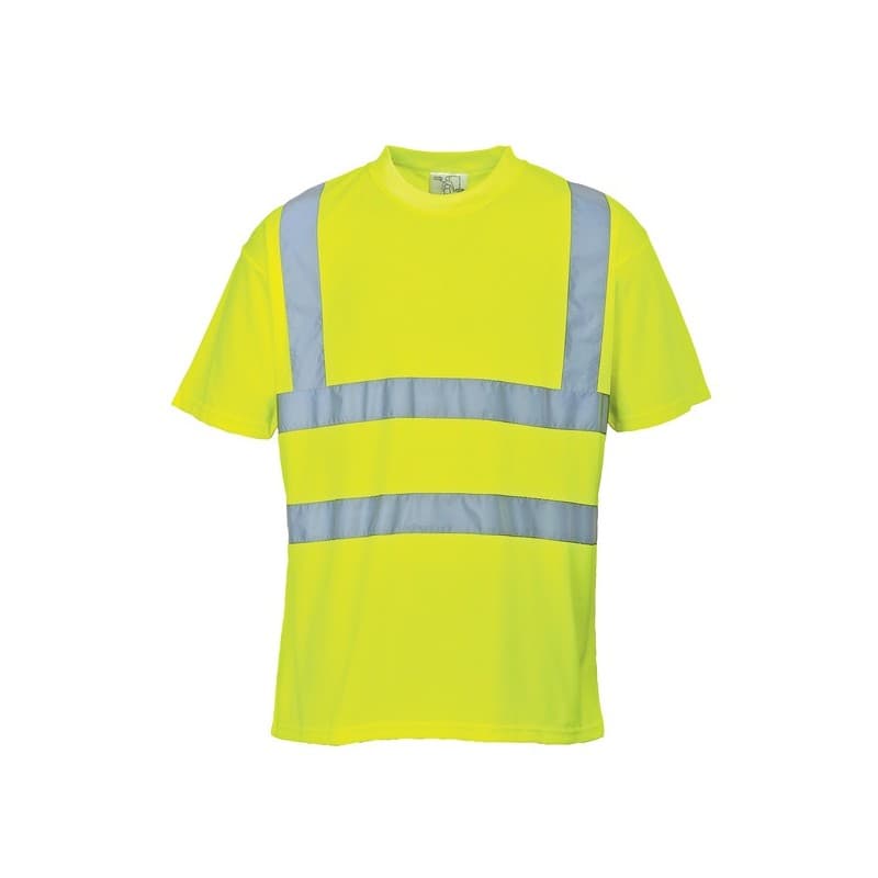 Tee-shirts manches courtes tee-shirt manches courtes jaune t5xl 100 - 200 g polyester jaune t-shirt 5xl 0 1 pièce(s) classe 2 - portwest