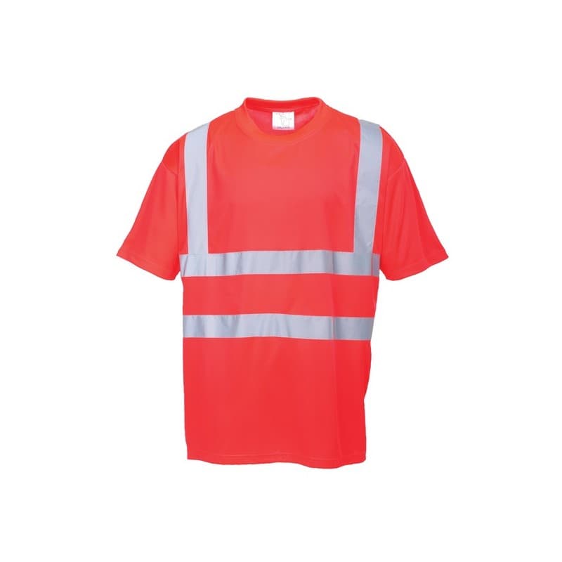 Tee-shirts manches courtes tee-shirt manches courtes rouge tl l 100 - 200 g polyester rouge t-shirt 0 1 pièce(s) classe 2 - portwest