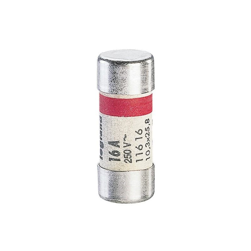 Cartouche fusible avec témoin cartouches fusibles avec témoin 16 a rouge 1 blister(s) de 3 pièce(s) - legrand snc