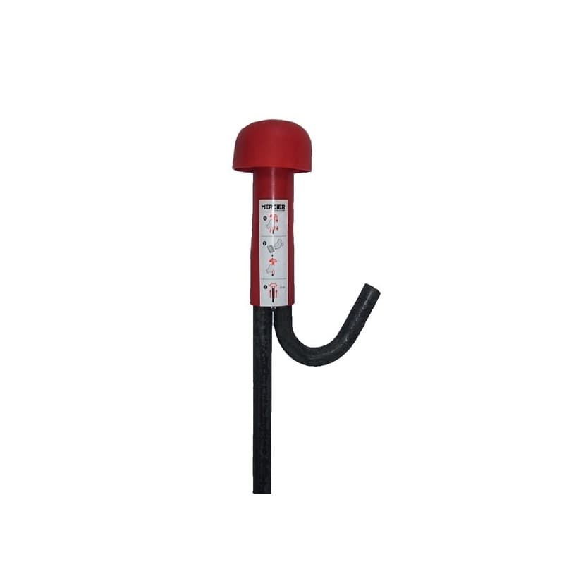 Piquet de chantier de sécurité piquet porte lanterne 1.30 m x 14 mm de sécurité 1 pièce(s) - mercier