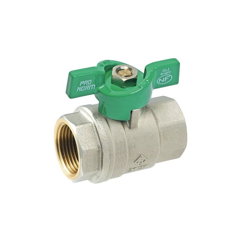 Vannes à sphère nf vanne à sphère nf ff12x17 manette papillon 1 pièce(s) papillon femelle / femelle 12/17 (3/8") - somatherm for you