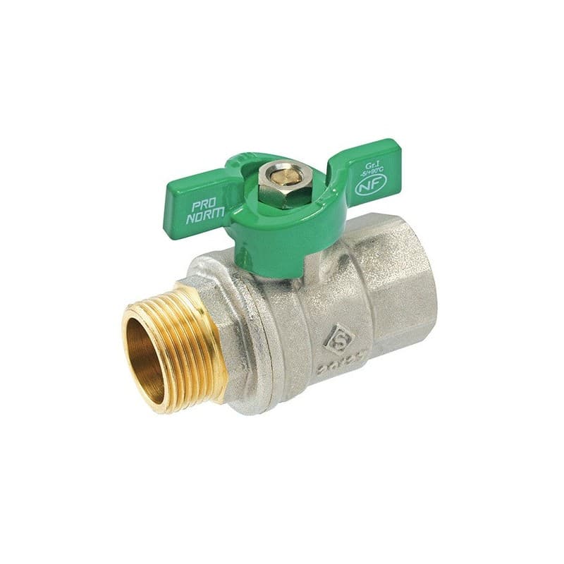 Vannes à sphère nf vanne à sphère nf mf26x34 manette papillon 1 pièce(s) papillon 26/34 (1") mâle / femelle - somatherm for you