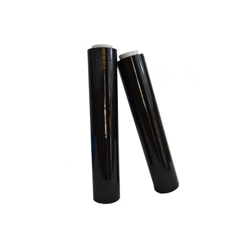 Film manuel pré-étiré 1 bobine(s) de 270 mètre(s) linéaire film étirable manuel ecowrapp ultra 20µ noir - bba emballages