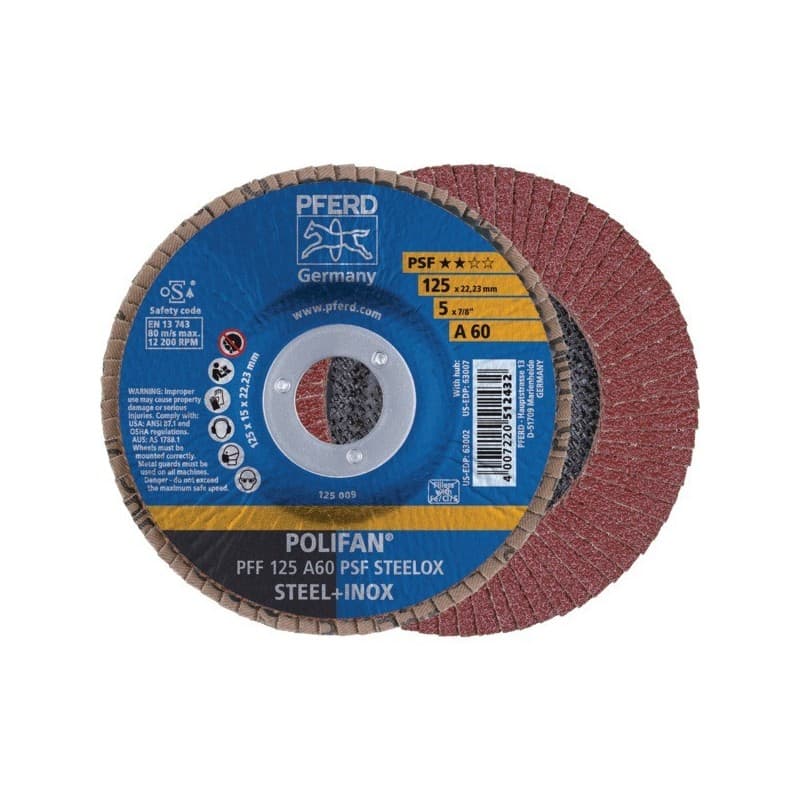 Disques à surfacer à lamelles polifan psf a acier, inox , plastique plat 115 mm disque à lamelles polifan psf a 115x15x22.23 pff g.60 plat 1 pièce(s)