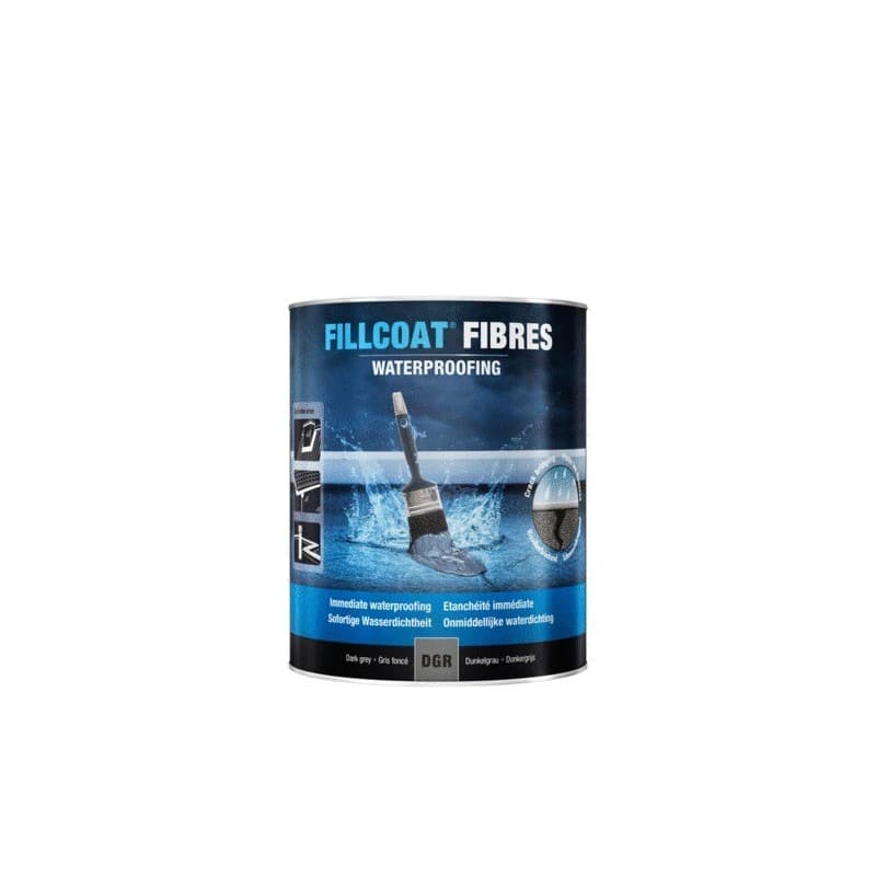 Répare fuites fillcoat fibres répare fuites fillcoat fibres gris foncé 1 pot(s) de 1 litre(s) - rustoleum