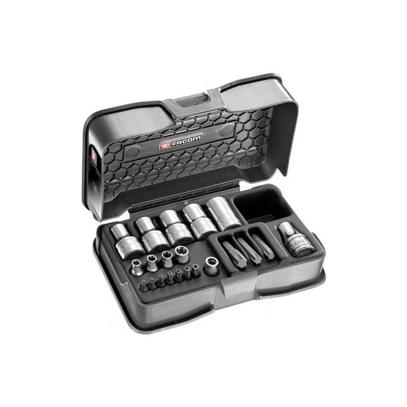 Coffret douilles 1/4", 1/2" et embouts torx® 1 coffret(s) coffret douilles 1/4", 1/2" et embouts torx® - facom