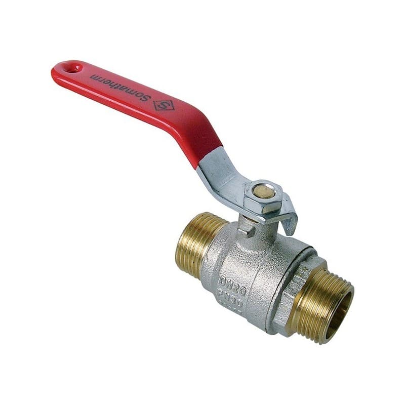 Vanne à sphère passage intégral vanne à sphère passage intégral mm15x21 manette plate 1 pièce(s) 15/21 (1/2") plate mâle / mâle - somatherm for you