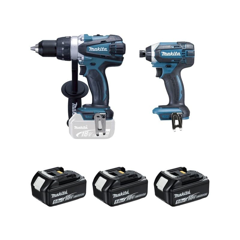 Pack perceuse ddf458 + visseuse à chocs dtd152 18v 5ah 1 coffret(s) pack perceuse ddf458 + visseuse à chocs dtd152 18v 5ah - makita