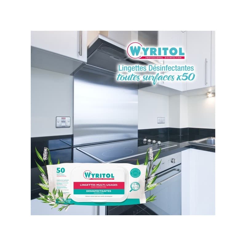 Lingettes désinfectantes à l'extrait d'essence de niaouli lingettes désinfectantes à l'extrait d'essence de niaouli lingette nettoyant 1 étui(s) de 50