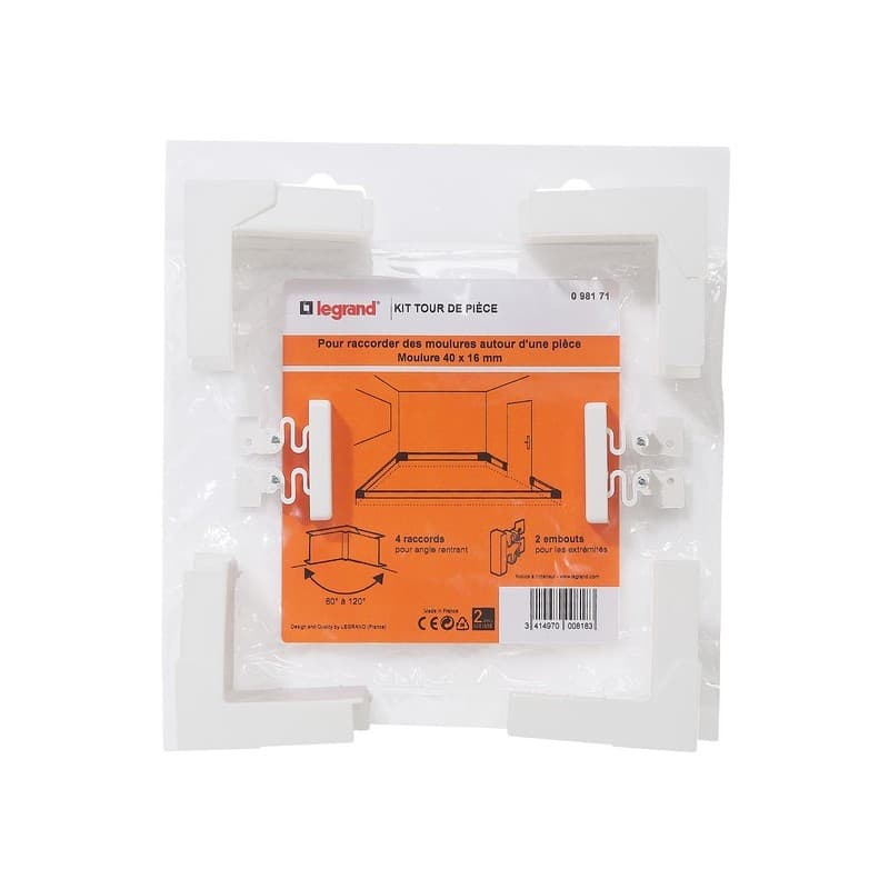 Accessoires pour moulures dlp tour de pièce dlp 20 x 12.5 mm 1 kit(s) de 6 pièce(s) - legrand snc