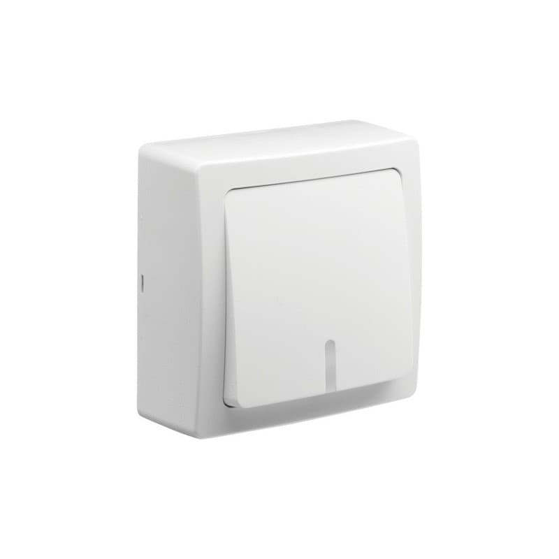 Interrupteur en saillie blok 1 pièce(s) va-et-vient lumineux blok blanc - debflex