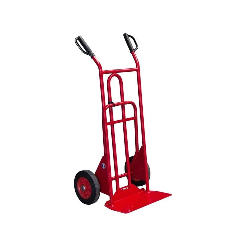 Diable à bavette fixe et repliable 250 kg 490 mm 250 kg 180 mm 1 pièce(s) diable 250 kg à bavette fixe et repliable roues caoutchouc universel acier c