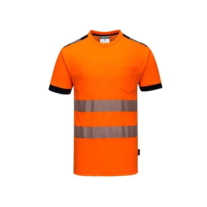 T-shirt hv pw3 manches courtes tee-shirt hv vision orange ts s 100 - 200 g entre 1 et 3 coton / polyester t-shirt 1 pièce(s) classe 2 - portwest