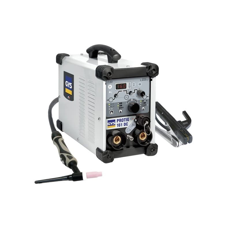 Poste à souder protig 161 dc hf tig monophasé 230v 7.5 kg poste à souder protig 161 dc hf 1 pack(s) de 5 pièce(s) 160 a à 20% 10 - 160 a - gys